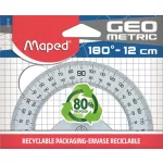Szögmérő, műanyag, 180°, MAPED "Geometric"