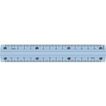 Vonalzó, műanyag, törhetetlen, 15 cm, MAPED "Study Unbreakable", vegyes színek