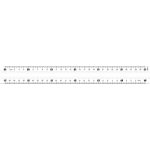 Vonalzó, műanyag, törhetetlen, 30 cm, MAPED "Study Unbreakable", átlátszó