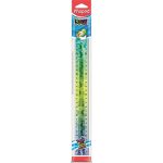 Vonalzó, műanyag, törhetetlen, 30 cm, MAPED 'Twist N' Flex Decor Animals', vegyes színek