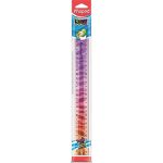 Vonalzó, műanyag, törhetetlen, 30 cm, MAPED 'Twist N' Flex Decor Animals', vegyes színek