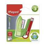 Tűzőgép, 24/6, 26/6, 12 lap, MAPED "Greenlogic Mini", vegyes színek