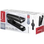 Tűzőgép, 24/6, 26/6, 25 lap, MAPED "Essentials Half-Strip", fekete