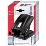 Lyukasztó, kétlyukú, 45 lap, fém, MAPED "Essentials 45", fekete