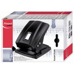 Lyukasztó, kétlyukú, 45 lap, fém, MAPED "Essentials 45", fekete