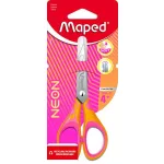 Olló, iskolai, 13 cm, MAPED "Soft Neon", vegyes színek