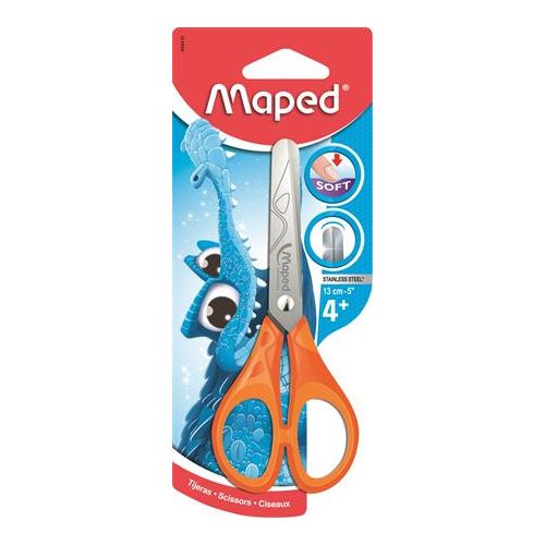 Olló, iskolai, 13 cm, MAPED "Essentials Soft"