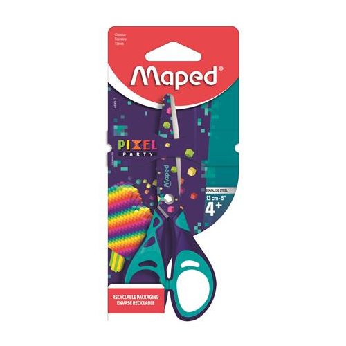 Olló, iskolai, 13 cm, MAPED "Pixel Party"