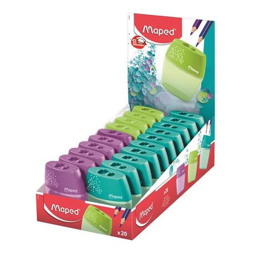 Hegyező display, kétlyukú, tartályos, MAPED "Shaker", vegyes színek