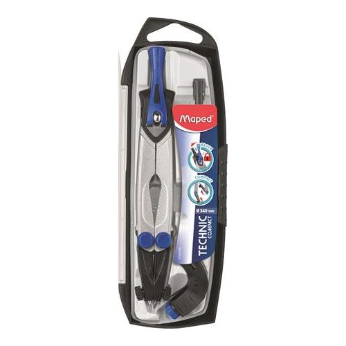 Körző készlet, 4 darabos, MAPED "Technic Compact"