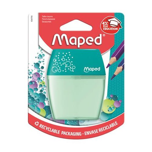 Hegyező, kétlyukú, tartályos, MAPED "Shaker", vegyes színek