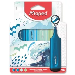   Szövegkiemelő készlet, 1-5 mm, MAPED "Fluo Peps Assorted", vegyes színek
