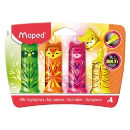   Szövegkiemelő készlet, 1-5 mm, MAPED "Fluo Peps Mini Cute", vegyes színek
