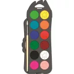 Vízfesték, 12 szín, 30 mm átm/szín + ajándék ecset, MAPED