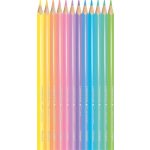 Színes ceruza készlet, háromszögletű, MAPED "Color'Peps Pastel", 12 különböző pasztell szín