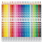 Színes ceruza készlet, háromszögletű, radírozható, MAPED "Color'Peps Oops", 24 különböző szín