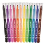 Filctoll készlet, 1-3,6 mm, kimosható, MAPED "Color'Peps Long Life", 12 különböző szín