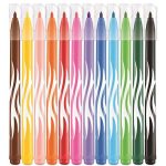 Filctoll készlet, 2,8 mm, kimosható, MAPED "Color'Peps Jungle", 12 különböző szín