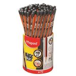 Grafitceruza, ceruzatartó, HB, háromszögletű, MAPED "Black'Peps"