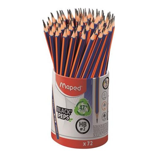Grafitceruza, ceruzatartó, HB, háromszögletű, MAPED "Black'Peps Navy"