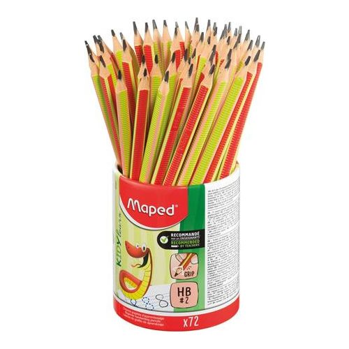 Írástanuló grafitceruza, ceruzatartó, HB, háromszögletű, MAPED "Kidy Learn"