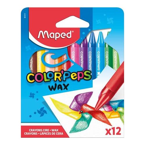 Zsírkréta, MAPED "Color'Peps Wax", 12 különböző szín