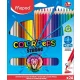 Színes ceruza készlet, háromszögletű, MAPED "Color'Peps Strong", 24 különböző szín
