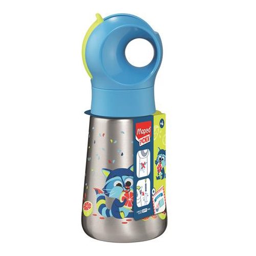 Kulacs, 350 ml, rozsdamentes acél, MAPED PICNIK "Concept Miniz", mosómedve