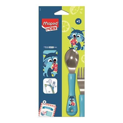 Evőeszközkészlet, fém, szövet tok, MAPED PICNIK "Concept Miniz", mosómedve