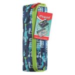 Tolltartó, háromszög alakú, kifordítható, cipzáras, MAPED "Open XXL Pattern", pixel mintás