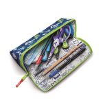 Tolltartó, háromszög alakú, kifordítható, cipzáras, MAPED "Open XXL Pattern", pixel mintás