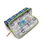 Tolltartó, háromszög alakú, kifordítható, cipzáras, MAPED "Open XXL Pattern", pixel mintás