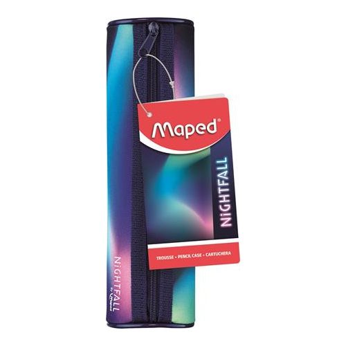 Tolltartó, henger alakú, cipzáras, MAPED "Nightfall"