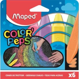   Aszfaltkréta, MAPED "Color'Peps", 6 különböző szín