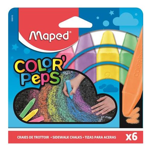 Aszfaltkréta, MAPED "Color'Peps", 6 különböző szín