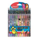 Filctoll és színes ceruza készlet, MAPED "Color'Peps Monster" 12+15 különböző szín