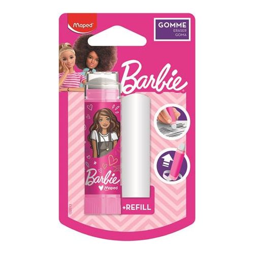 Radírstift, pótbéllel, MAPED "Barbie"