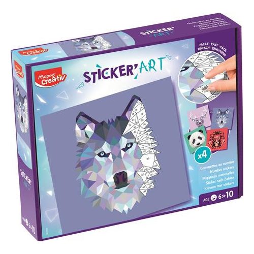 Kreatív matricás készlet, MAPED CREATIV "Sticker' Art", állatok