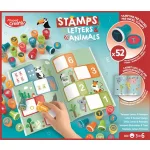 Nyomdázó készlet, foglalkoztató füzettel, MAPED CREATIV "Stamps", betűk és állatok