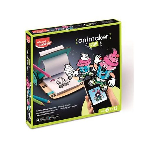 Animációkészítő készlet applikációval, mini, MAPED CREATIV "Animaker Flip", Pop