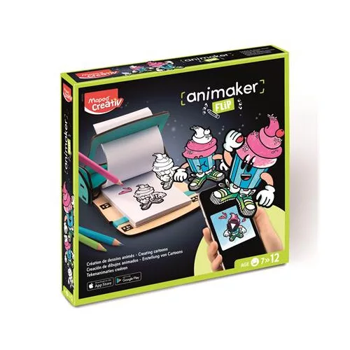 Animációkészítő készlet applikációval, mini, MAPED CREATIV "Animaker Flip", Pop