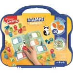 Nyomdázó készlet, foglalkoztató füzettel, bőröndben, MAPED CREATIV "Stamps", állatok