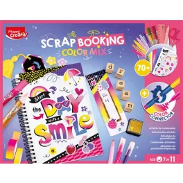   Kreatív scrapbooking készlet, 70 darabos, MAPED CREATIV "Scrapbooking Color Mix"