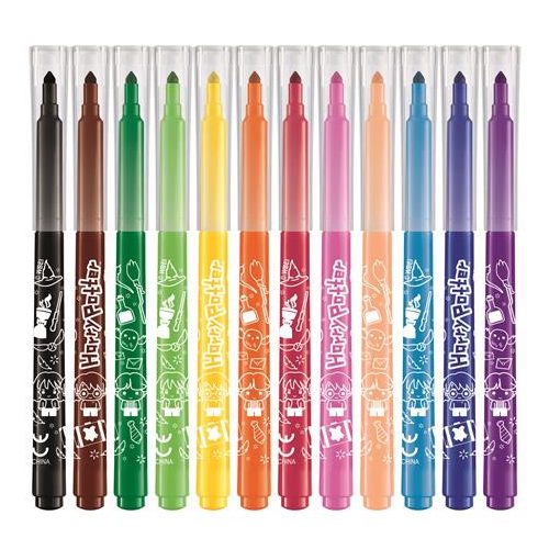 Filctoll készlet, mosható, MAPED "Harry Potter Kids", 12 különböző szín