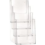 Prospektustartó, asztali, 1/3 A4, 4 rekeszes, HELIT