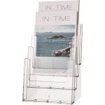 Prospektustartó, asztali és fali, A5, 4 rekeszes, HELIT