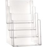 Prospektustartó, asztali és fali, A5, 4 rekeszes, HELIT