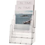 Prospektustartó, asztali, A4, 4 rekeszes, HELIT