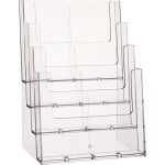 Prospektustartó, asztali, A4, 4 rekeszes, HELIT