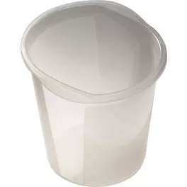   Papírkosár, 13 liter, HELIT "Economy", áttetsző fehér